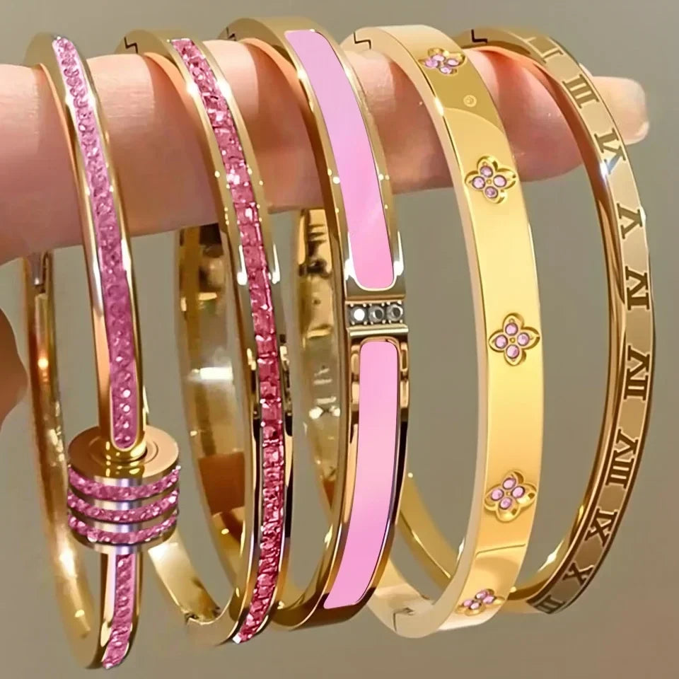 Buling Pink Crystal Bracelet