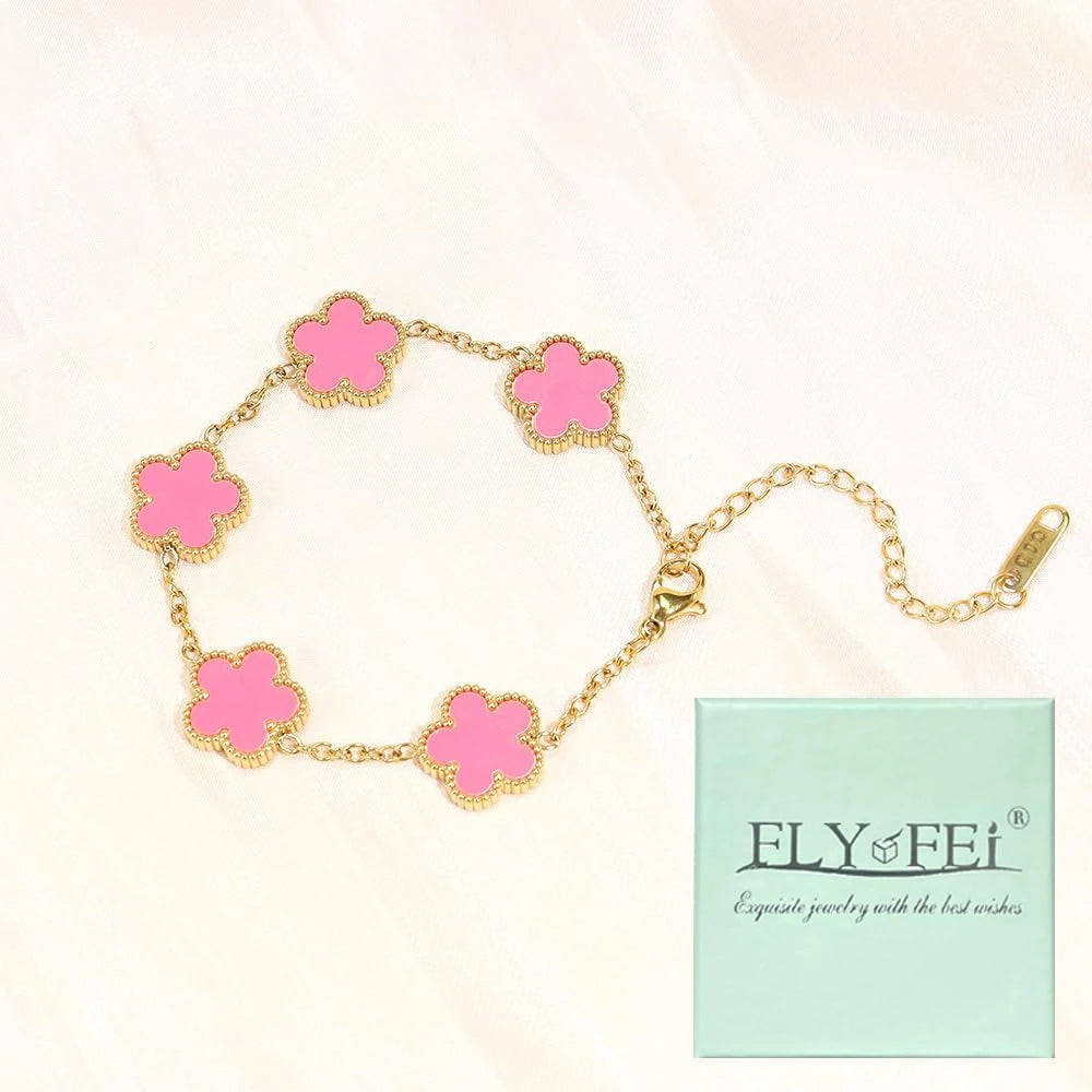Gold Plated Clover Bracelet