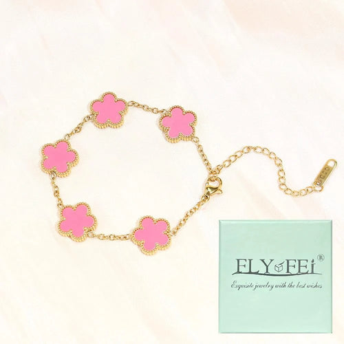 Gold Plated Clover Bracelet
