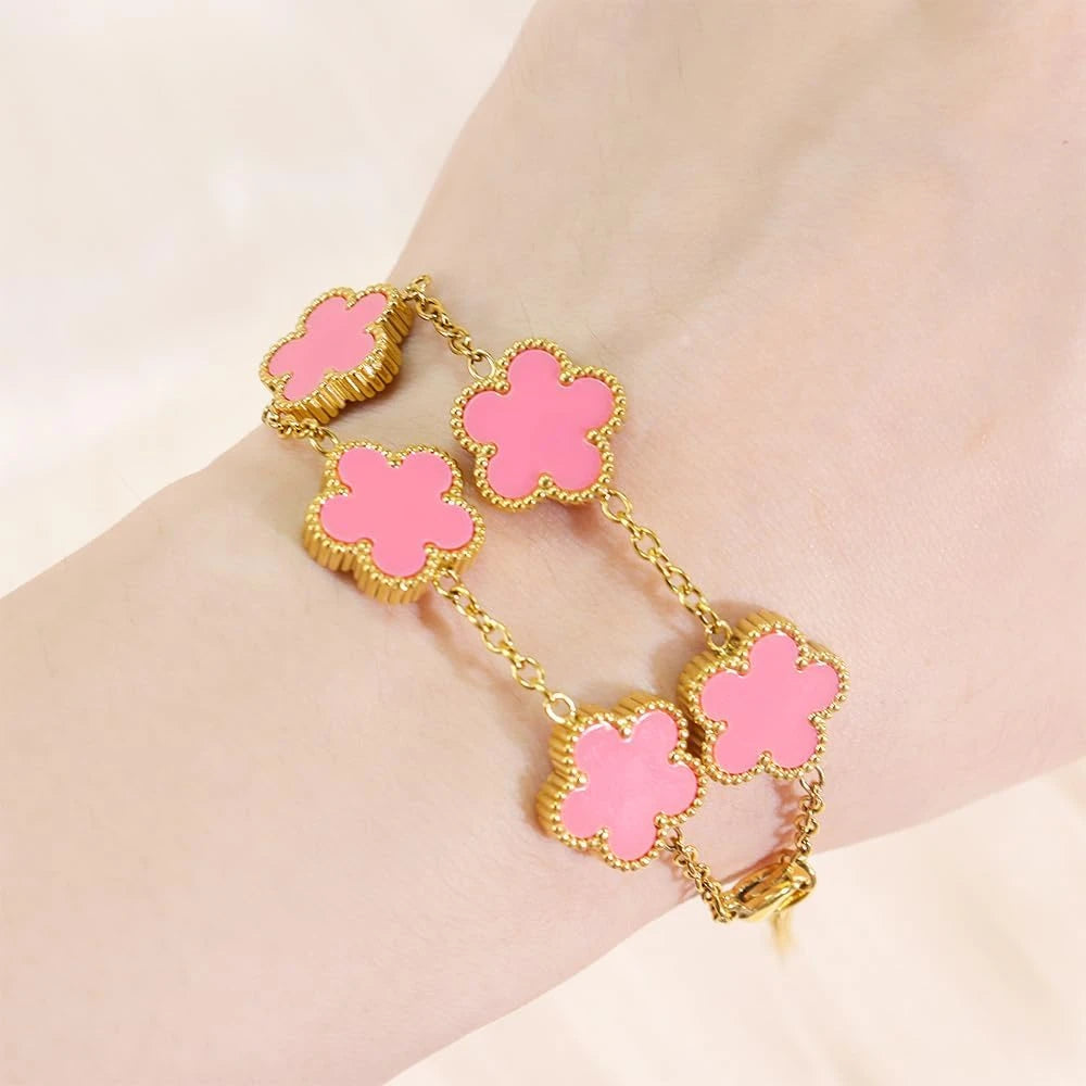Gold Plated Clover Bracelet