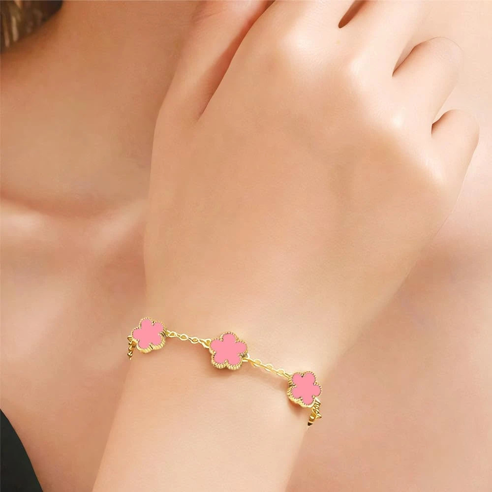 Gold Plated Clover Bracelet