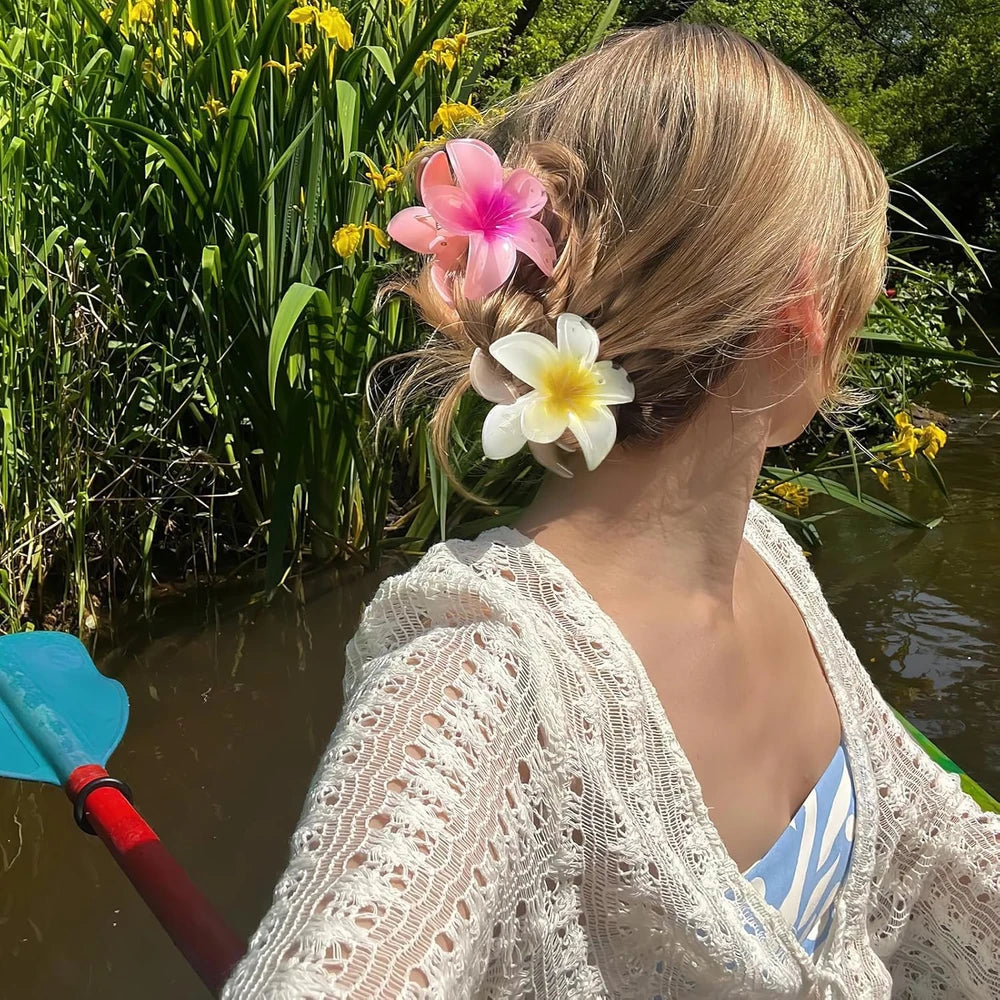 Large Colorful Flower Hair Clips
